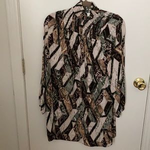 H&M turtleneck shift dress with puff sleeves